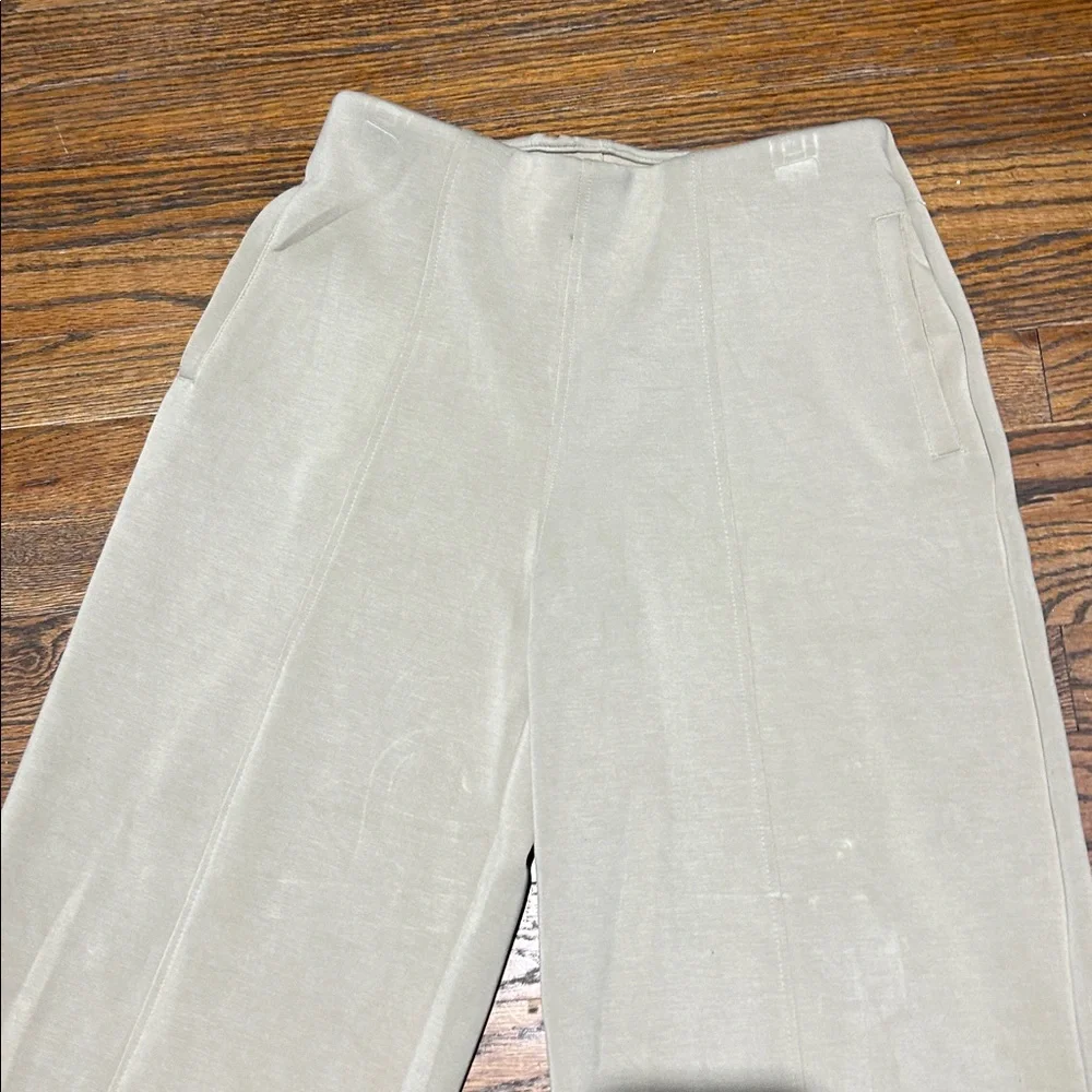 Light Green Gray Wide-Leg Pants - Picture 4 of 7